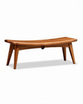 Banc de salon en bois de teck pour intérieur et extérieur - 150 x 50 x 40cm