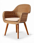 Chaise d'extérieur en rotin synthétique pour jardin - 60 x 60 x 80cm