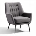 Fauteuil en tissu pour salon avec accoudoirs - 80 x 70 x 90cm