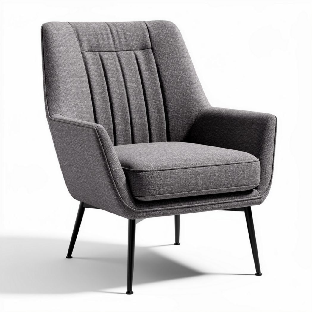 Fauteuil en tissu pour salon avec accoudoirs - 80 x 70 x 90cm