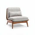 Fauteuil confortable pour salon en tissu et bois - 80 x 75 x 80cm