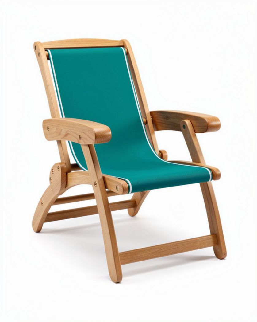 Chaise pliante en bois de hêtre pour intérieur et terrasse - 70 x 60 x 90cm